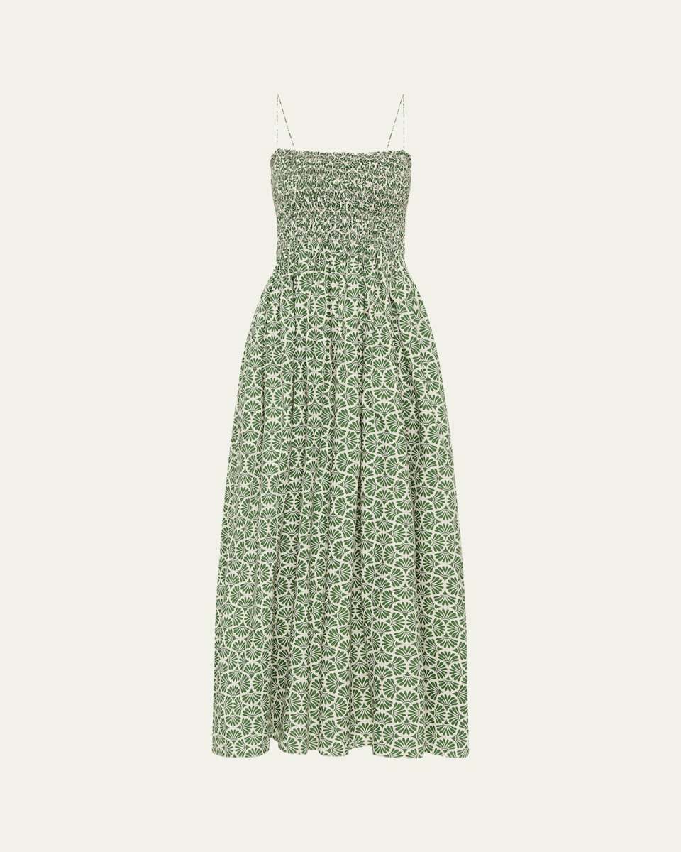 Shirred Bodice Maxi Dress